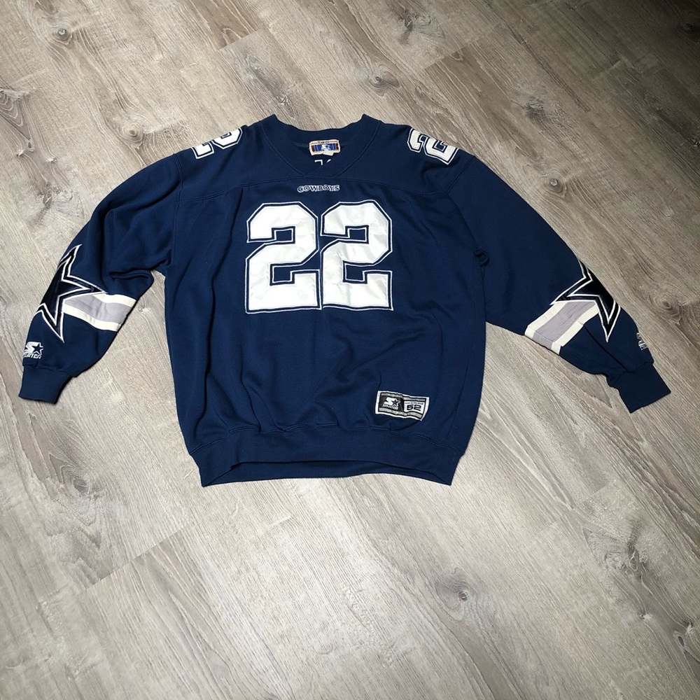 Emmitt Smith Dallas Cowboys Starter sweatshirt.